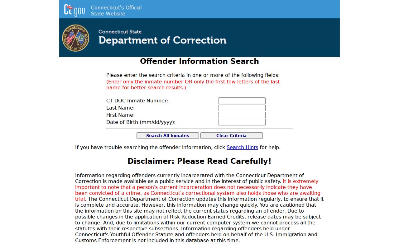 Watertown residents directory Connecticut inmate search