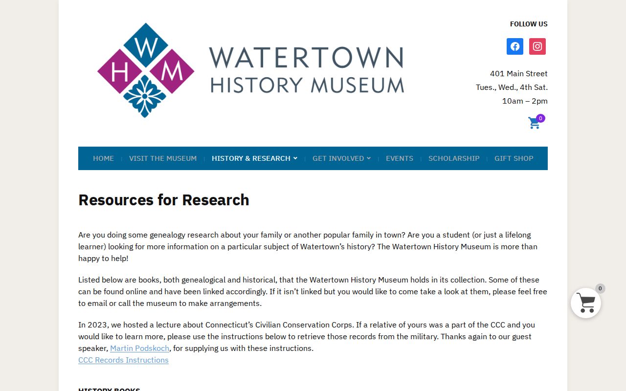 Watertown city directory History Museum research holdings